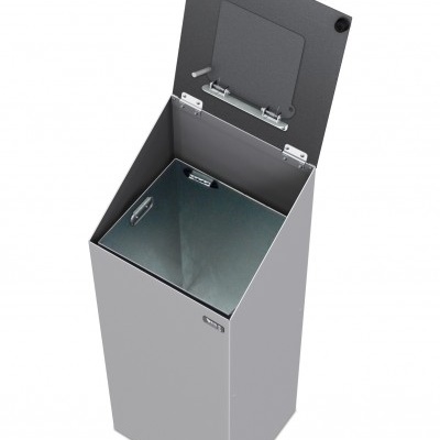 Oceľový odpadkový kôš na triedený odpad ALTEA box